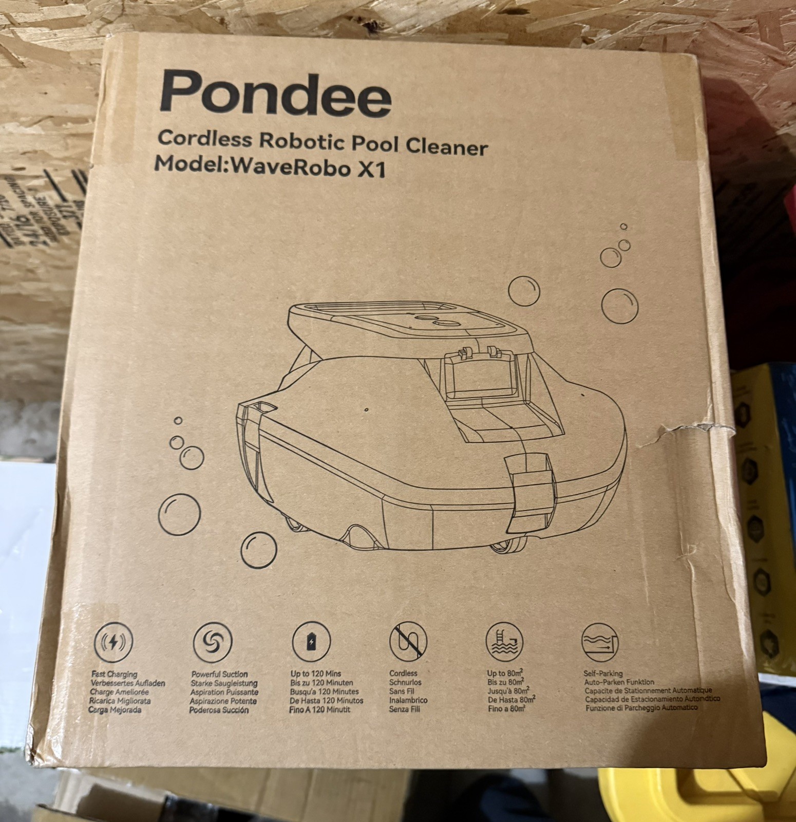 Pondee Cordless Robotic Pool Cleaner Model: WaveRobo X1
