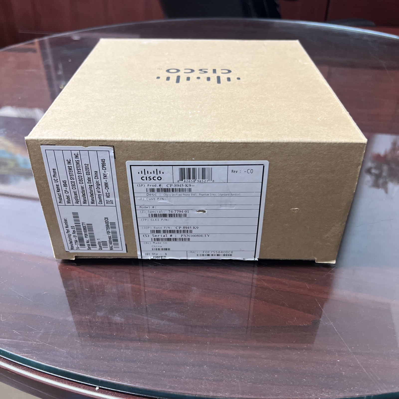 New Cisco CP-8945-K9 Unified IP Phone Grey