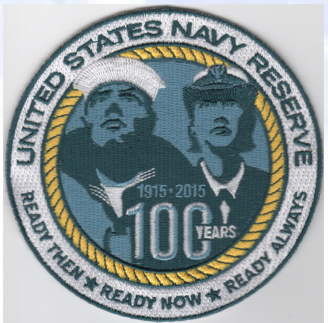 4" NAVAL AIR RESERVE 100TH ANNIVERSARY ROUND EMBROIDERED PATCH