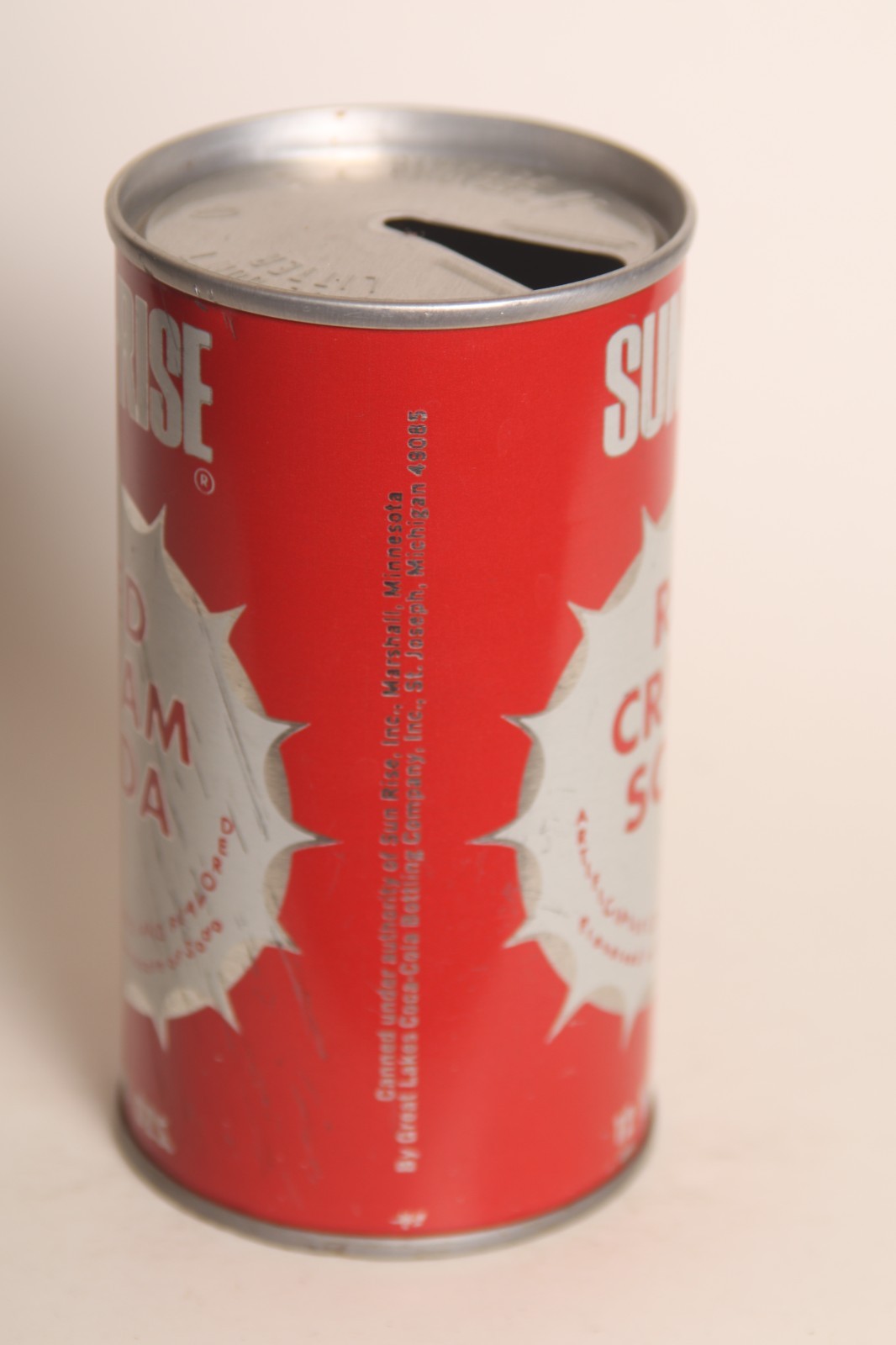 Sun-Rise Red Cream soda can - 12oz