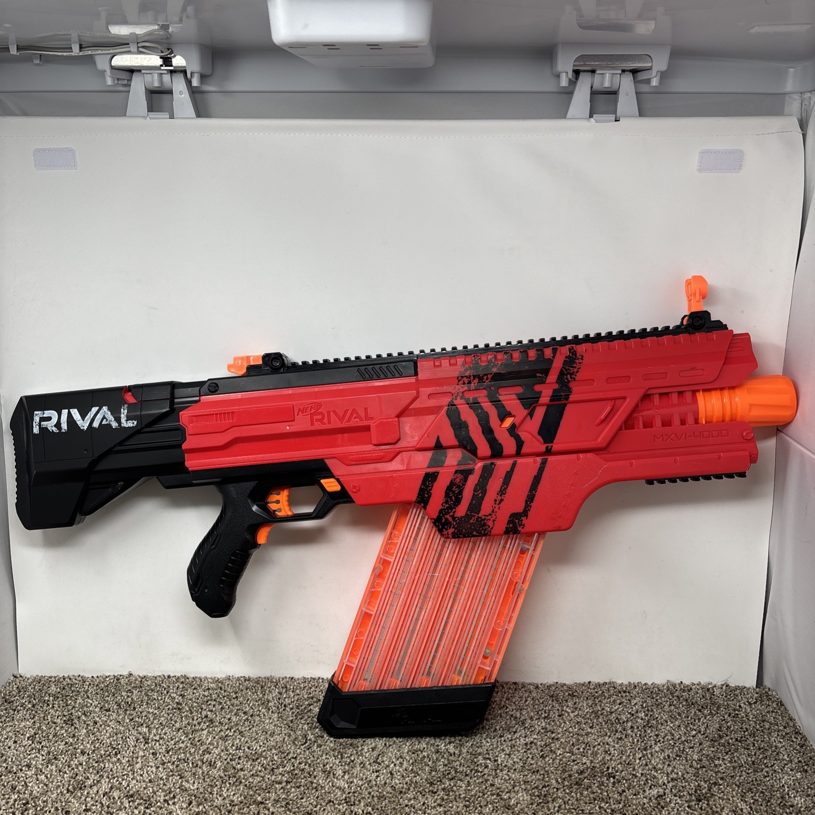 NERF Rival Khaos MXVI-4000 Nerf Blaster With Clip Motorized Tested