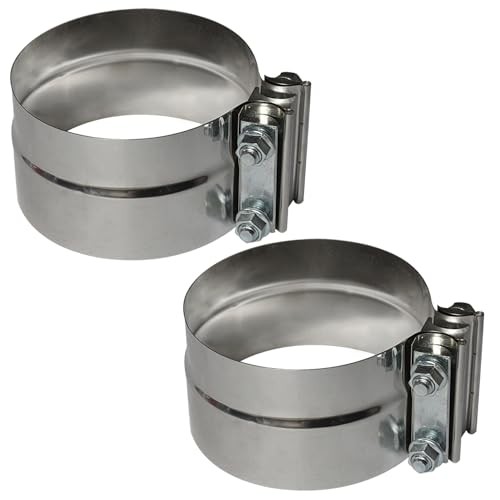 4 inch Exhaust Clamp Stainless Steel Muffler Band Clamps for 4" 4" - 2 PCS