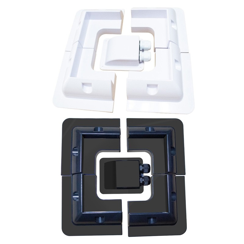 Rectangle Set-Free Corner Bracket Mount for RV Boats Caravans Marine Motorhomes