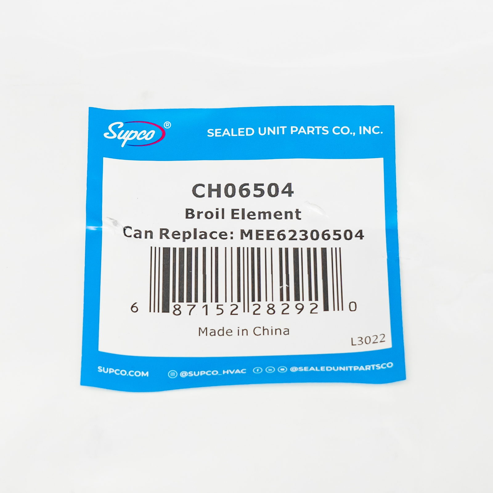 Supco Part CH060504 for LG MEE62306504 Range Oven Broil Heating Element