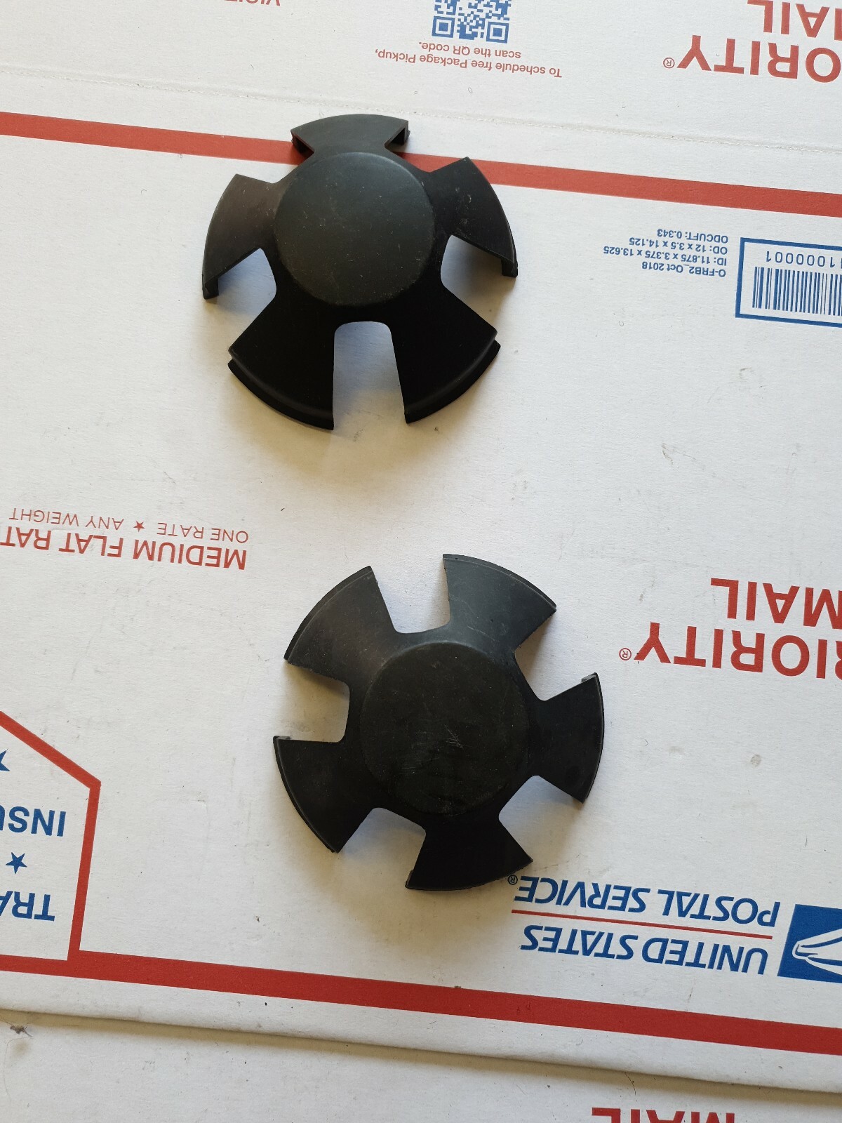 2 Permobil Hub Caps, (one pair) Black Older Permobil C300, Chairman, C500, C400