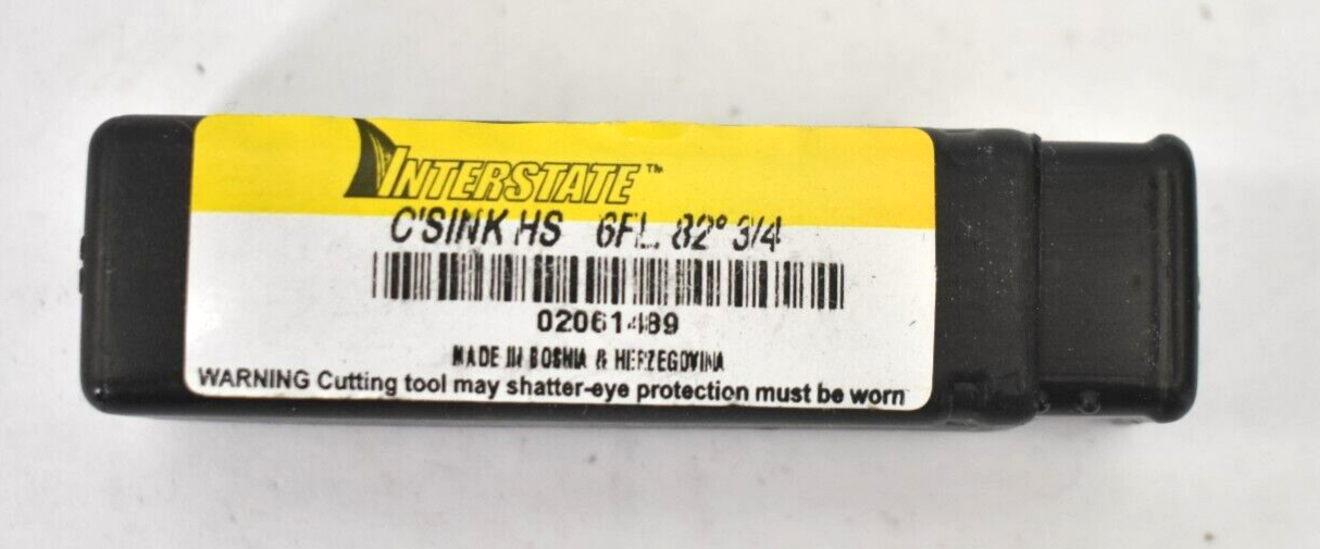 Interstate Countersink High Speed 6 Flute 82° 3/4" head Dia Right Hand Cut Tool