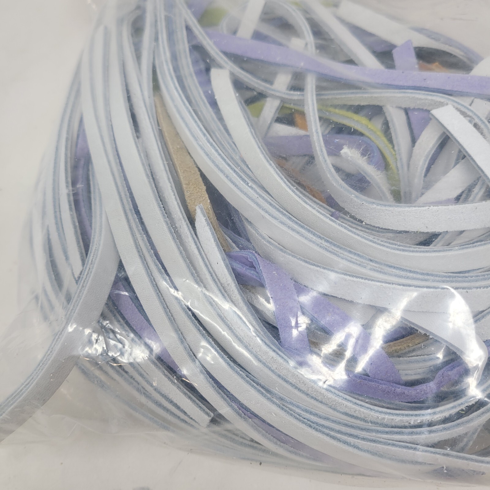 Weaver 1 Lb Leather Working Laces, Mostly White, PERFECT Assortment for Dyeing!