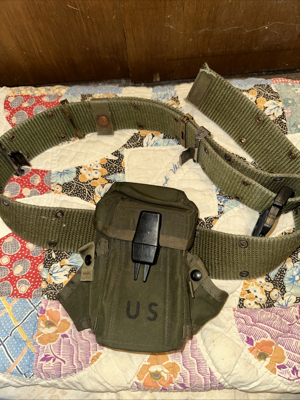 Vintage Vietnam Camo Green Ammo Belt