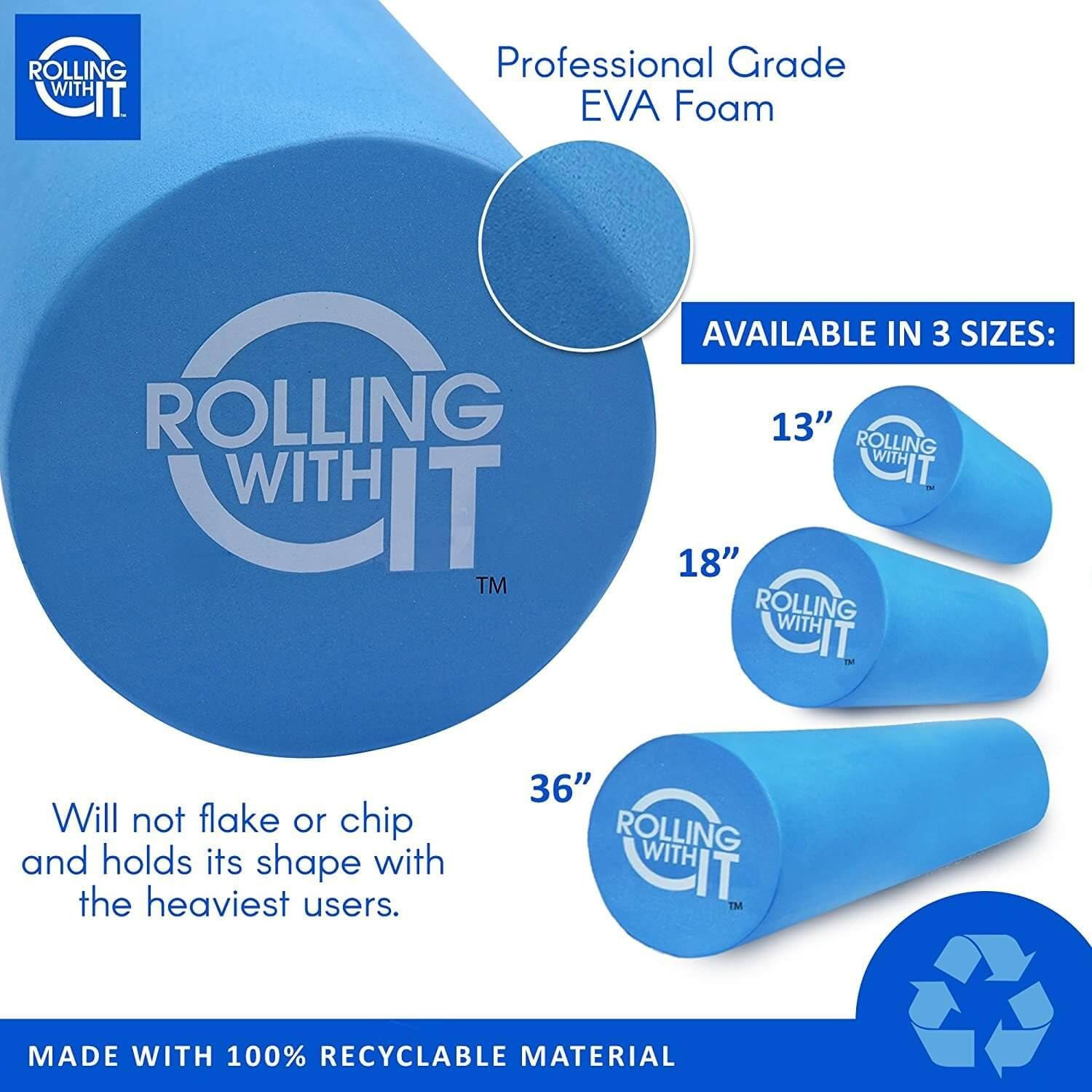 Foam Roller with High Density for Physical Therapy, Muscle Roller for Exercise a