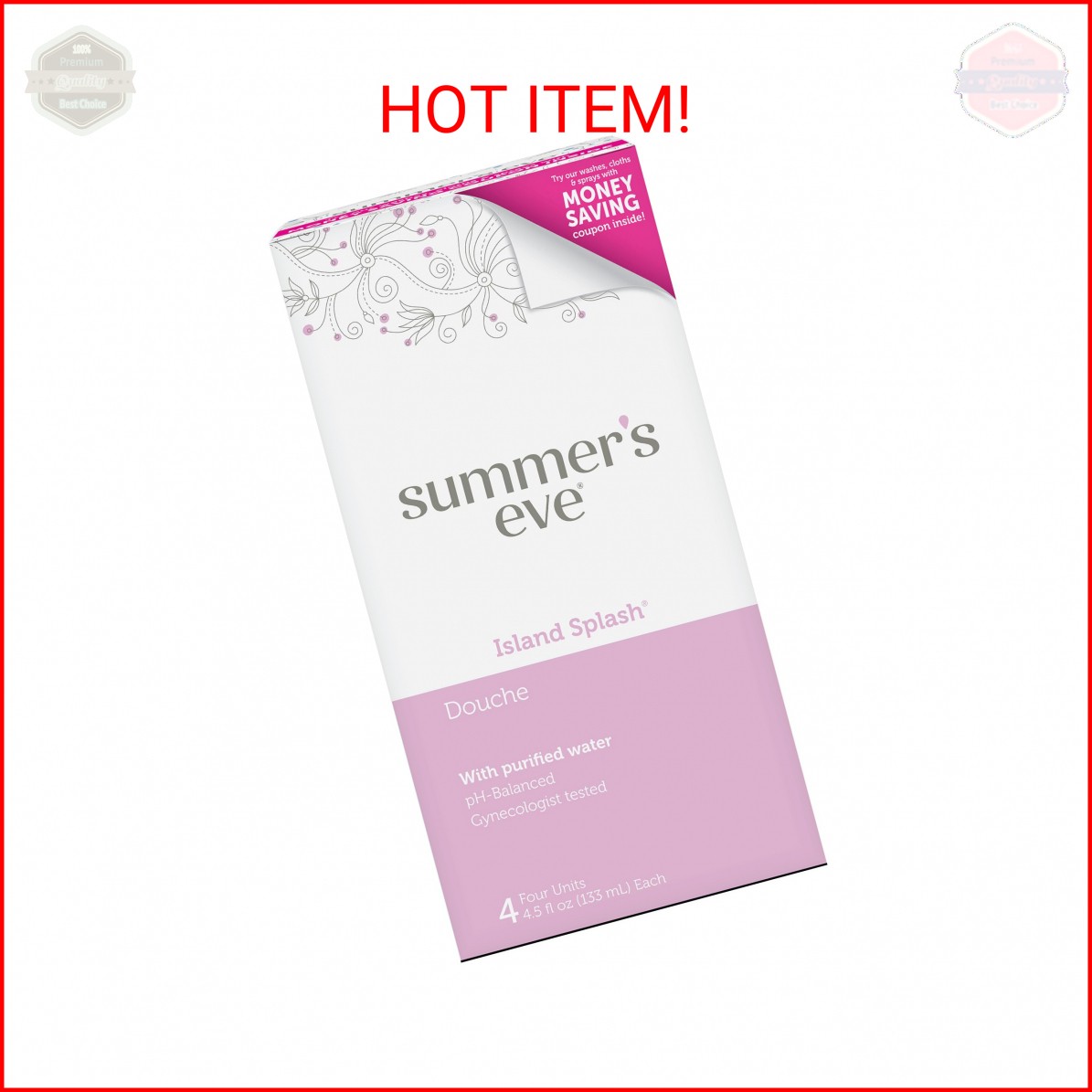 Summer's Eve Douche, Island Splash, Vaginal Douche for Women to Help Reduce Vagi