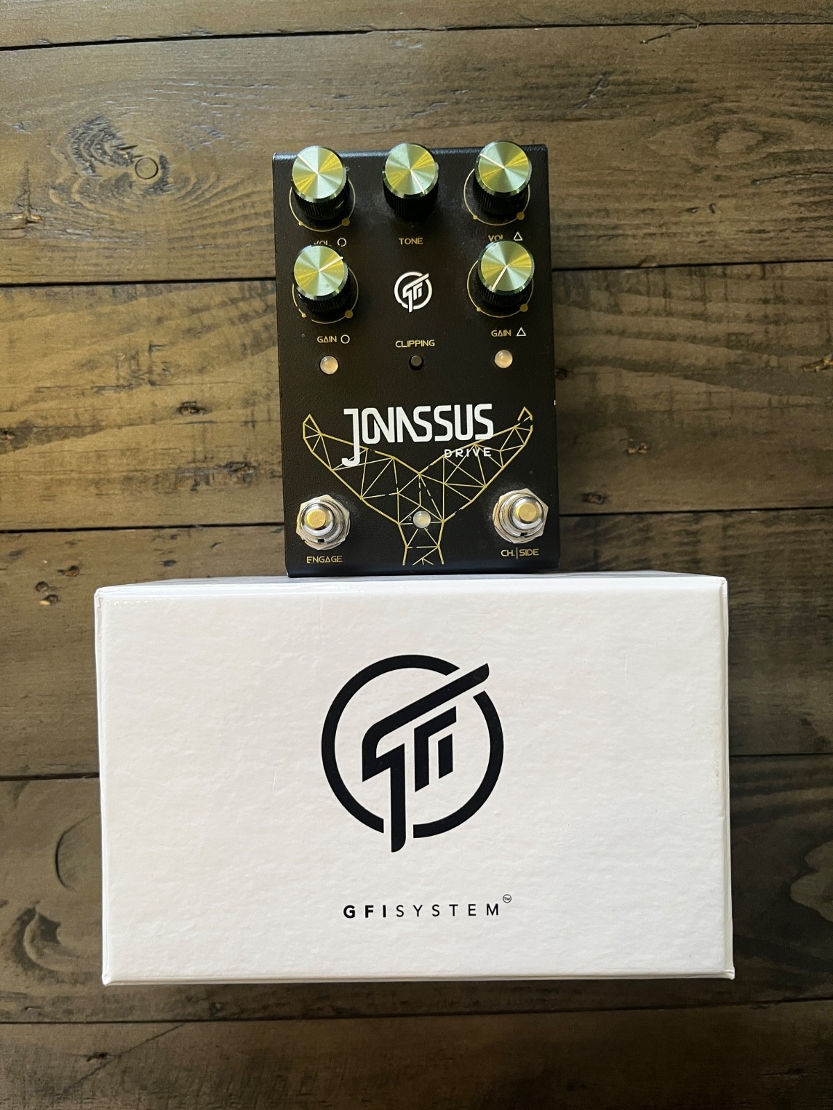 GFI System Jonassus Drive Dual Overdrive Guitar Effects Pedal w Original Box