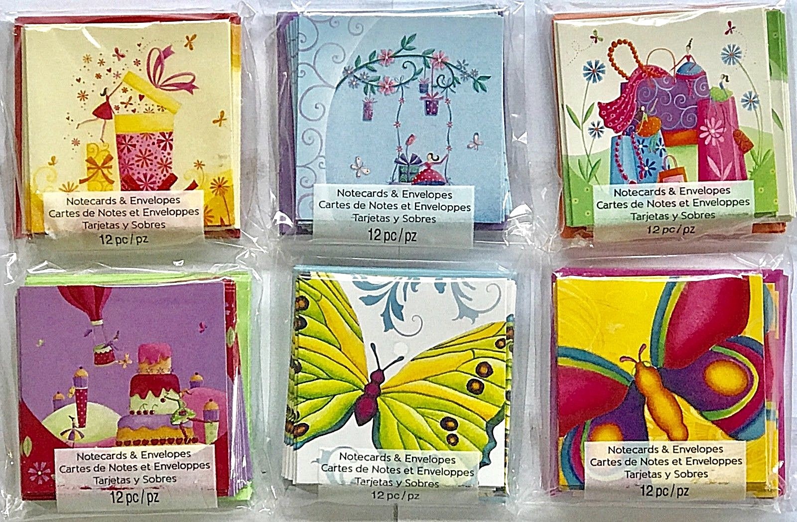 Studio 18 12 Pc Small NOTECARD SETS 2.75" x 2.75" w/Envelopes VARIETY **U PICK**