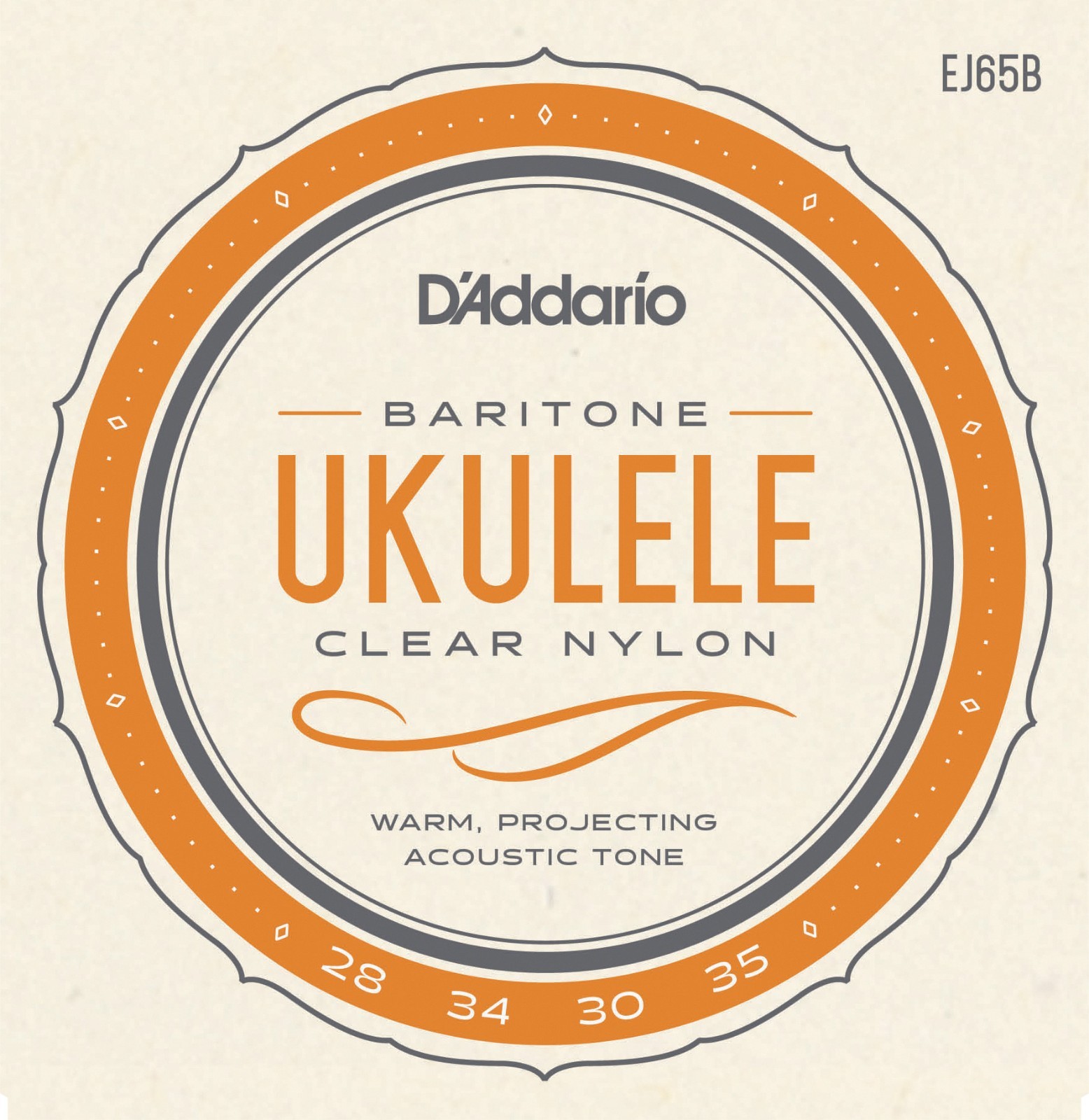 D'Addario EJ65B Pro-Arté Custom Extruded Baritone Ukulele Strings 28-35