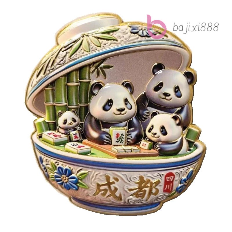 Chengdu Panda Fridge Magnets Tourism Souvenirs Refrigerator Magnetic Stickers