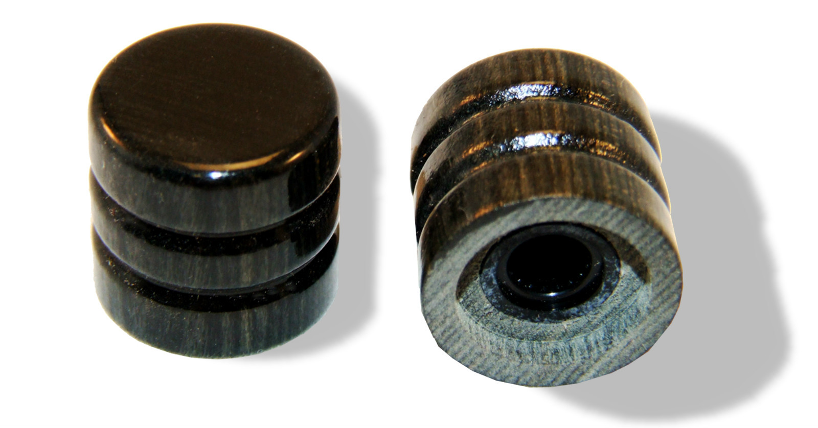 Knob Push on 6mm Ebony Two pack Bitterroot 0811280EW-2P