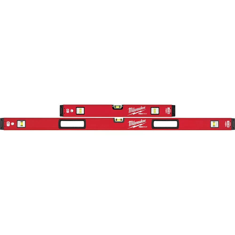 Milwaukee MLBXS48 24" / 48" REDSTICK Magnetic Box Level Set