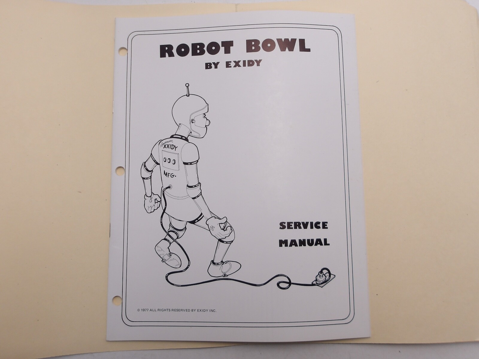 Exidy -Robot Bowl- Service Manuals-NOS