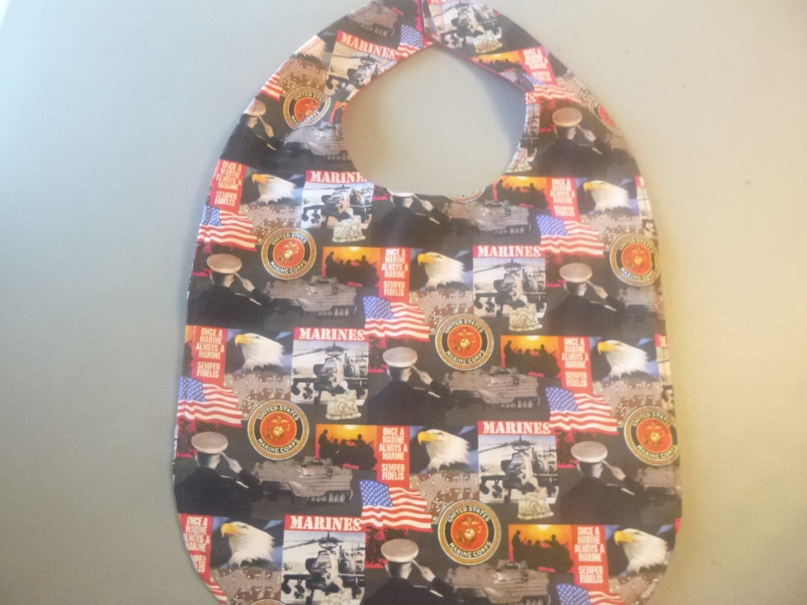 Adult Bib/Clothing Protector double thickness with Quilted Diamond Backing