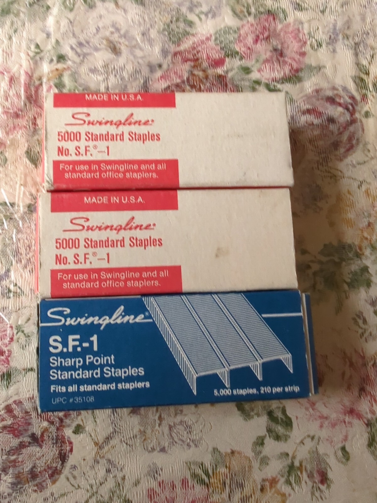 LOT of 3 Boxes: VTG New Old Stock Swingline Staples SF-1 ~ 5000 Per Box USA NEW