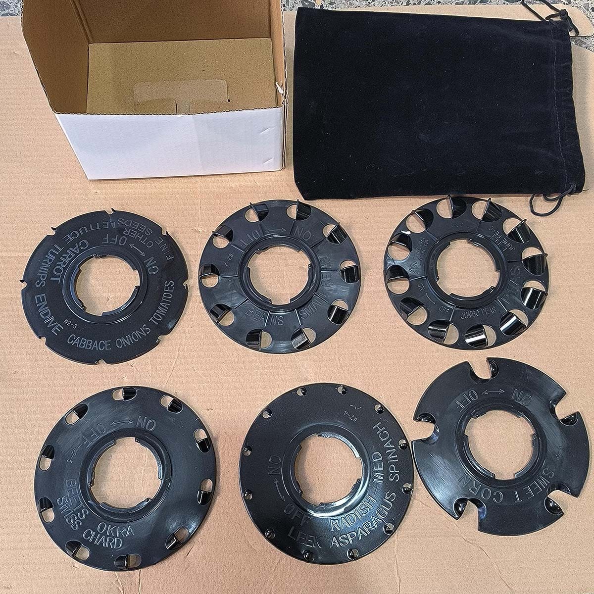 NEW 60009 6pack Standard Seed Plates Fits Earthway 1001-B Seeder A