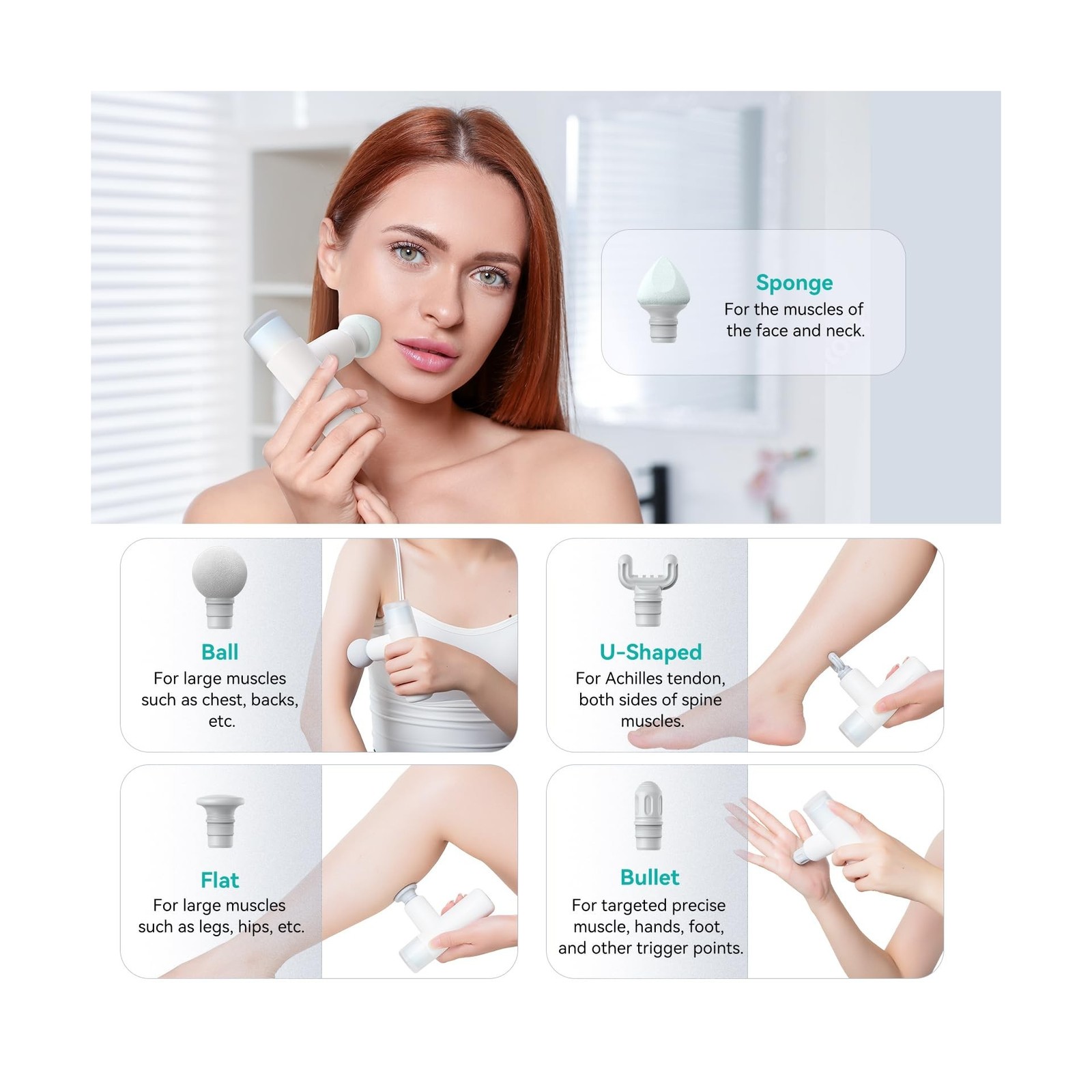 opove M3 Mini Massage Gun for Back Pain Relief, with Facial Mode, 7mm Amplitu...