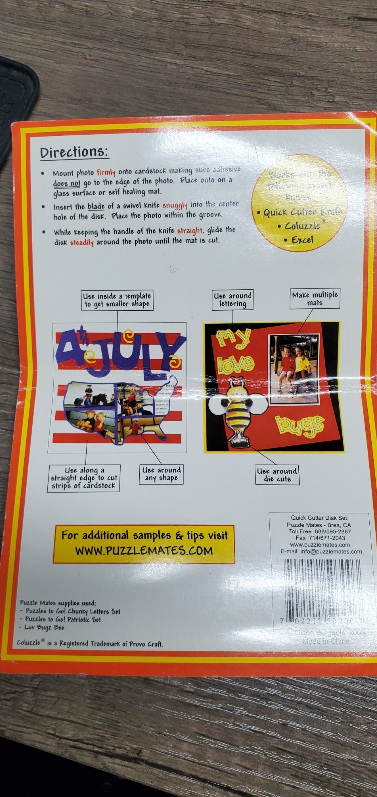 Quick Cutter Disk Set Puzzle Mates scrapbooking card making