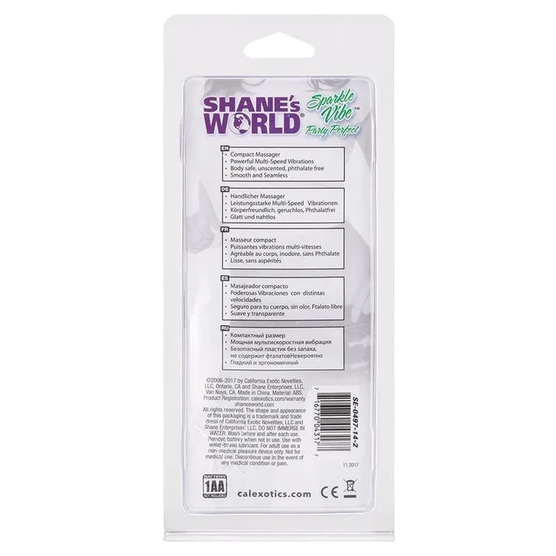 Shane's World Sparkle Vibe-Purple 4.5"