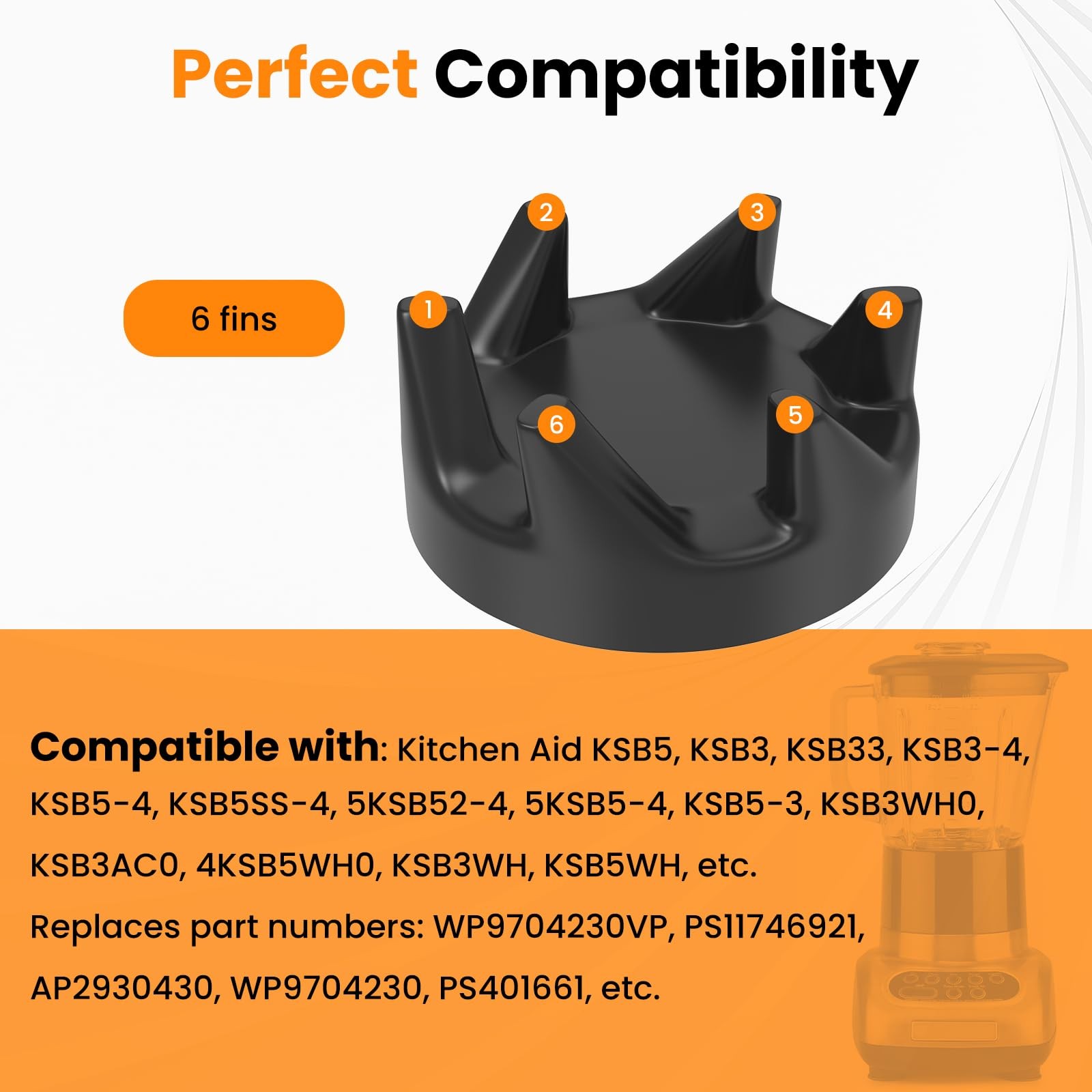 MARRTEUM 4 Pcs 9704230 Blender Coupler with Spanner, Blender Drive Coupling K...