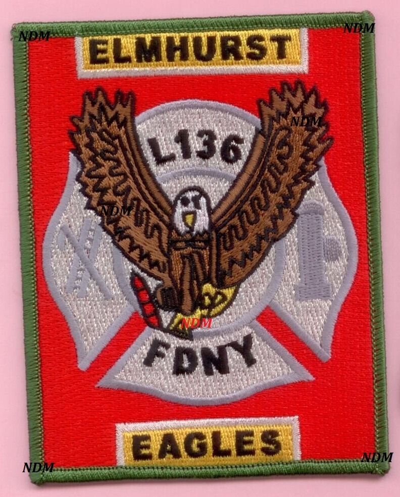 New York City Fire Dept Ladder 136 Patch - Elmhurst Eagles