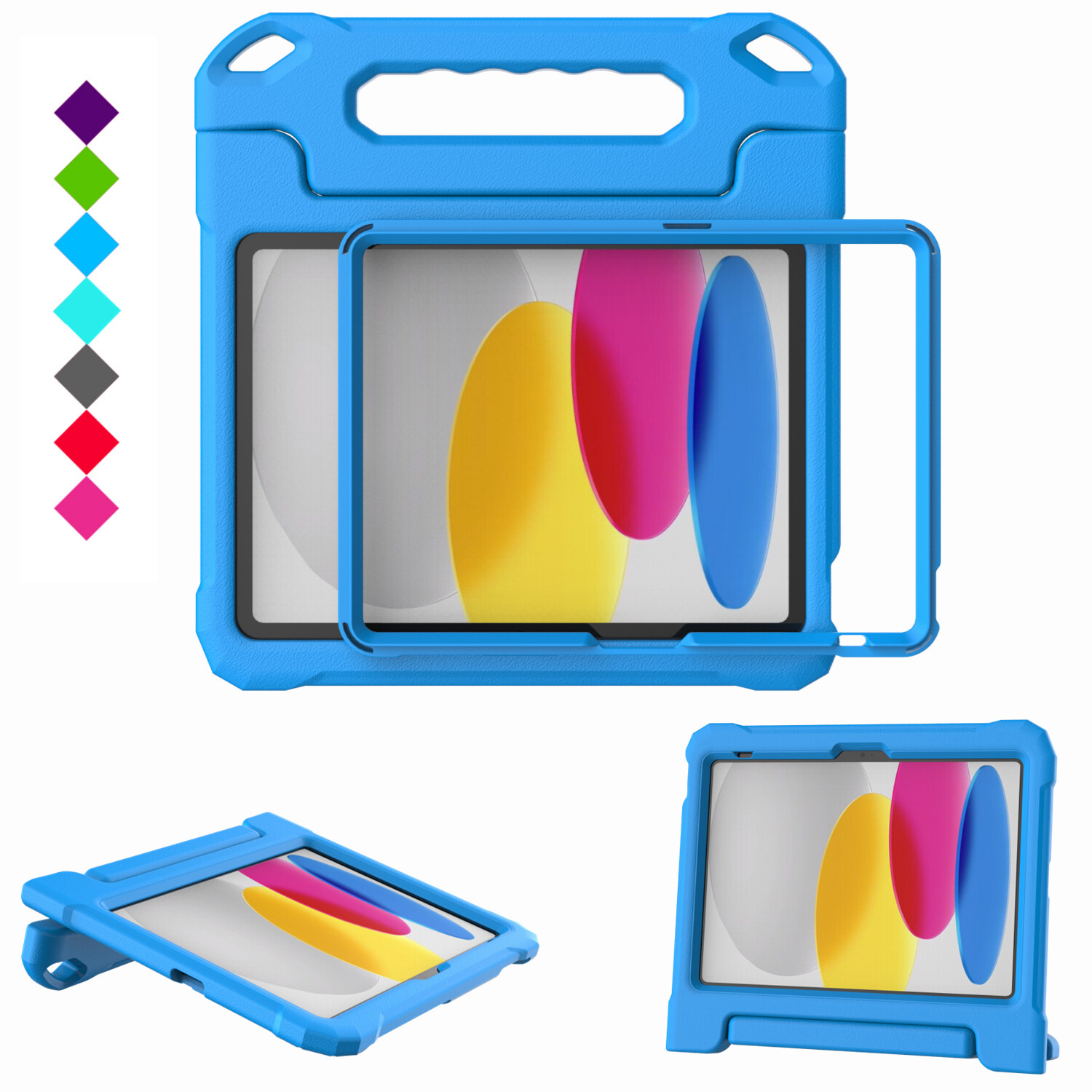 Kids Case for iPad 11-inch: A16 chip & iPad 10th 10.9",Built-in Screen Protector