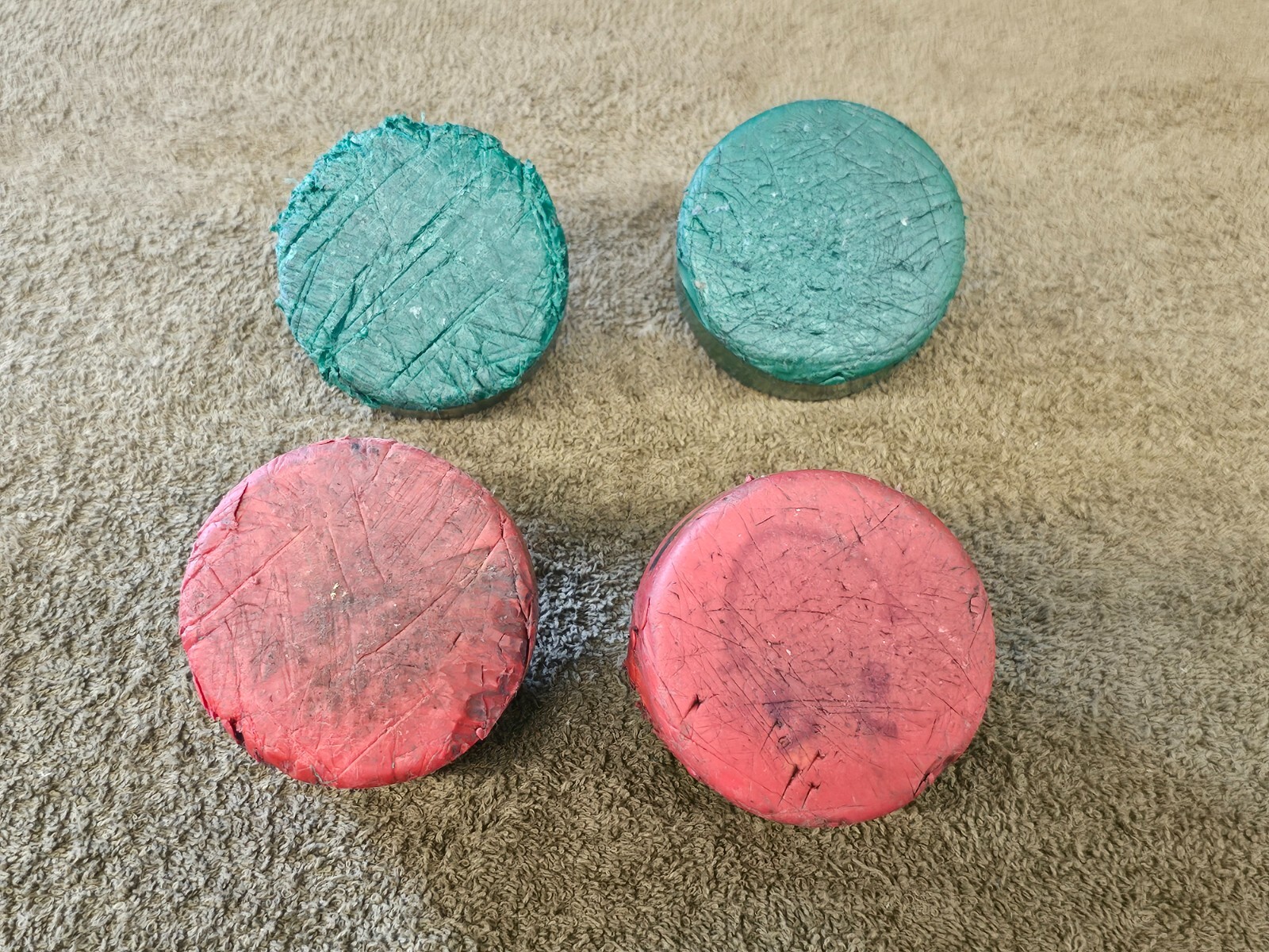 4 Armstrong Soft Face Blow Tips Hammer 69-183 Screw On Red Green 3" Replacement