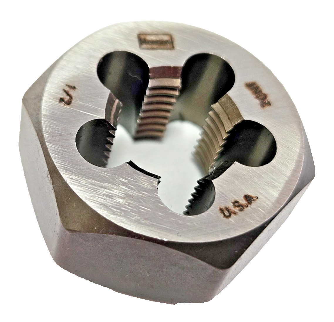 1/2-20 X 1" NF Hex Die 7245 Irwin CS RH Rethreading Carbon Steel USA MADE