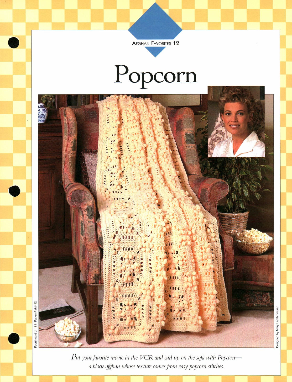 Popcorn Afghan - Afghan Favorites 12 | Vanna Crochet Faves 85120-D
