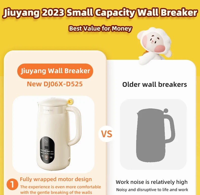600ml Joyoung SoyMilk Machine Automatic Heating Juice No-cook Soybean Fast Make