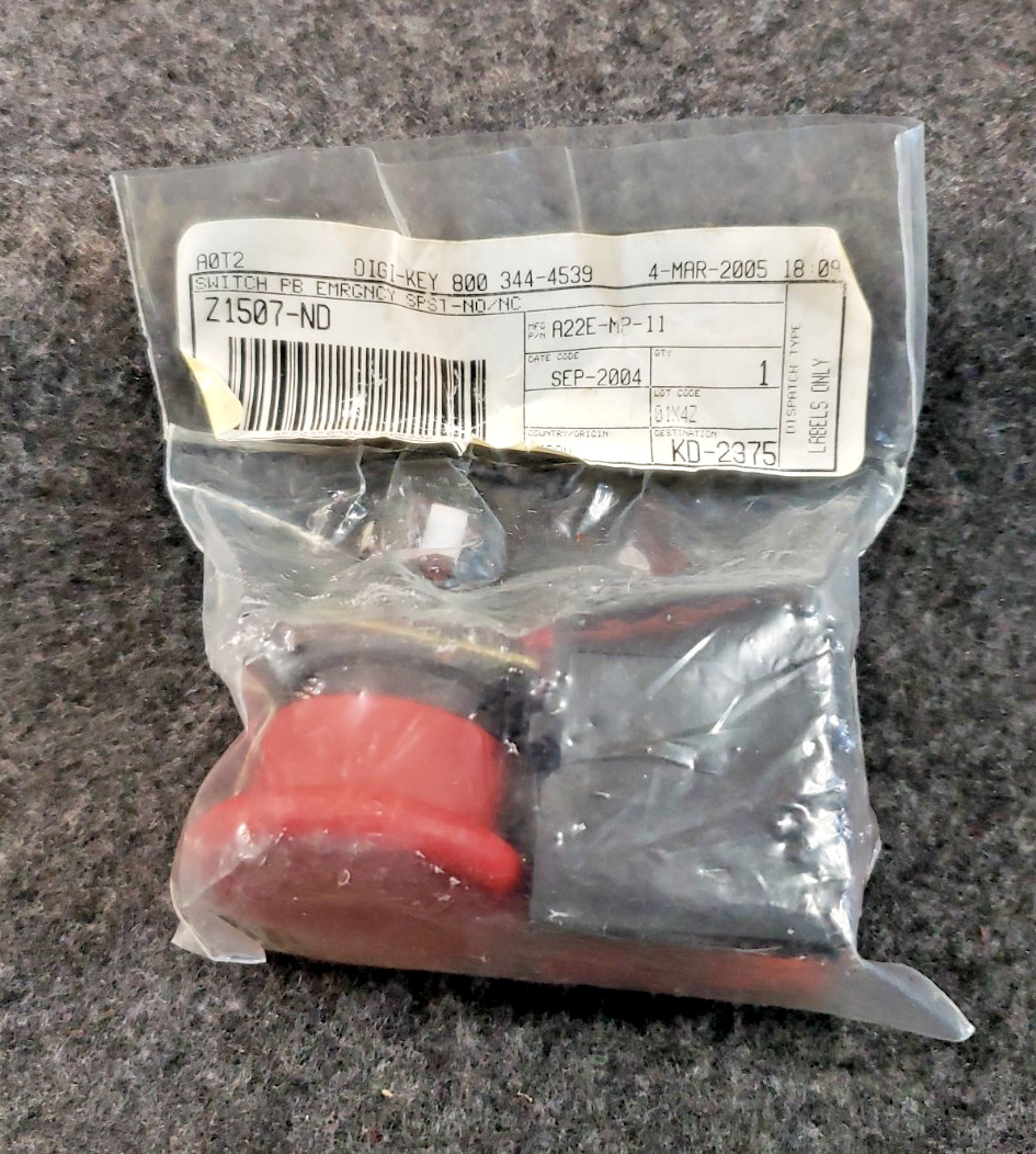 Omron A22E-MP-11 , Push-Pull Switch, non-lighted, E-Stop NEW Sealed .... (C12B3)