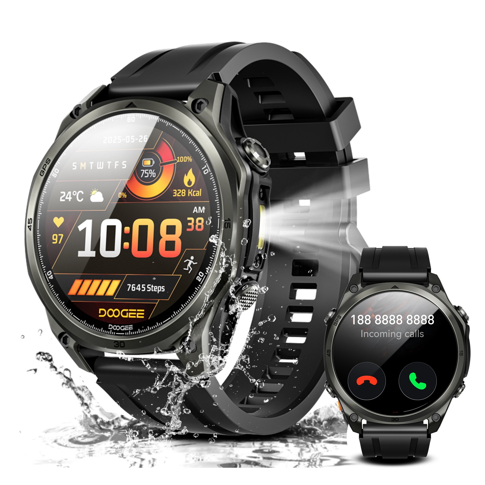 DOOGEE Anywise W1 Smart Watch 5ATM Waterproof Dual-Band GPS Fitness Tracker 2026