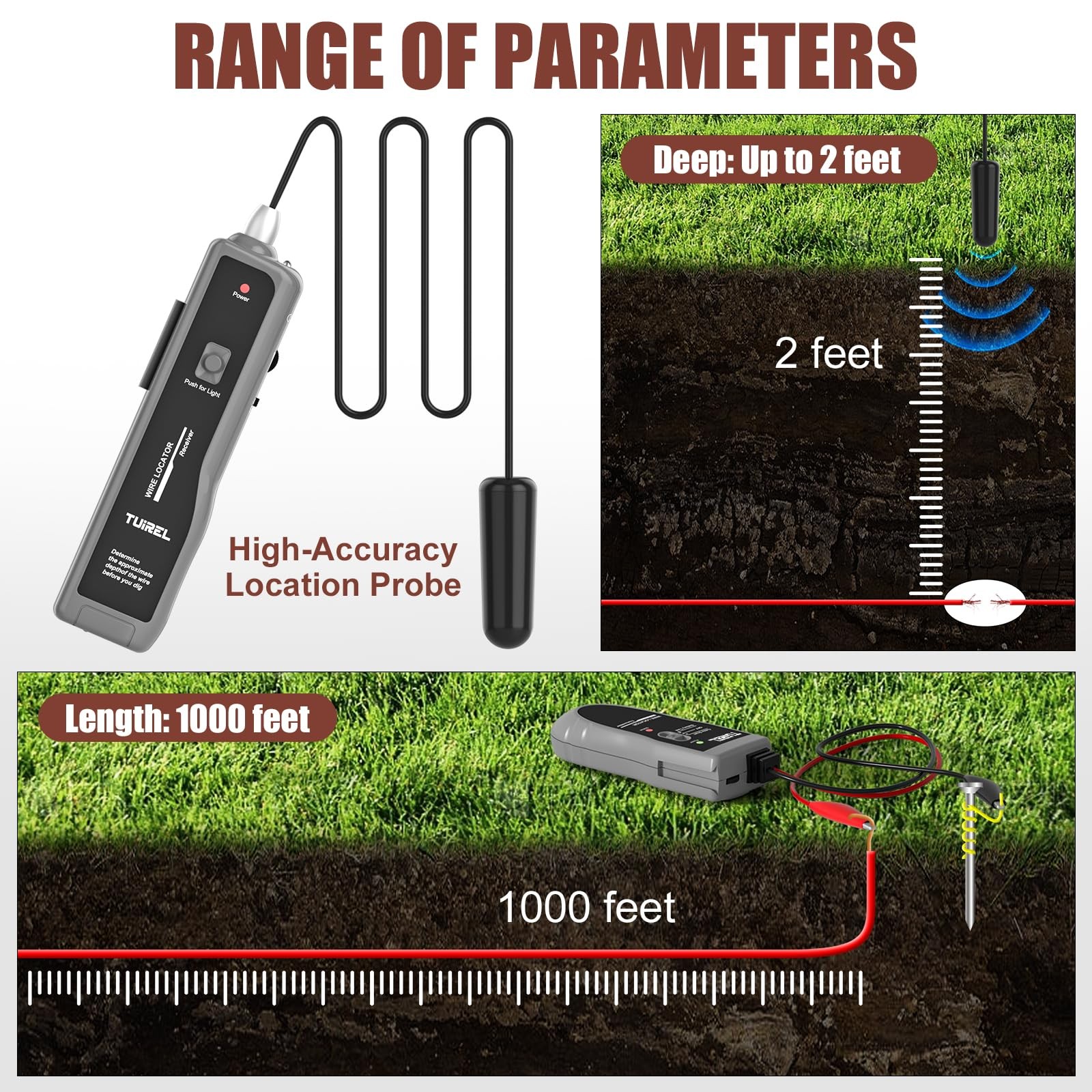 Underground Wire Locator, Locator Red