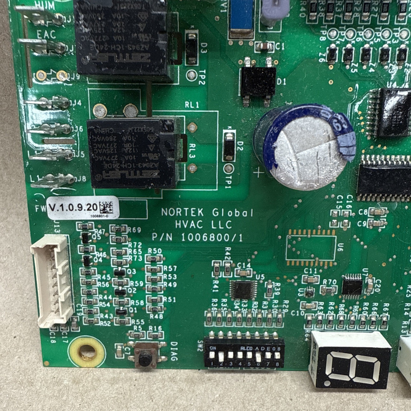 Nortek P/N 1006800/1 Air Handler Control Board
