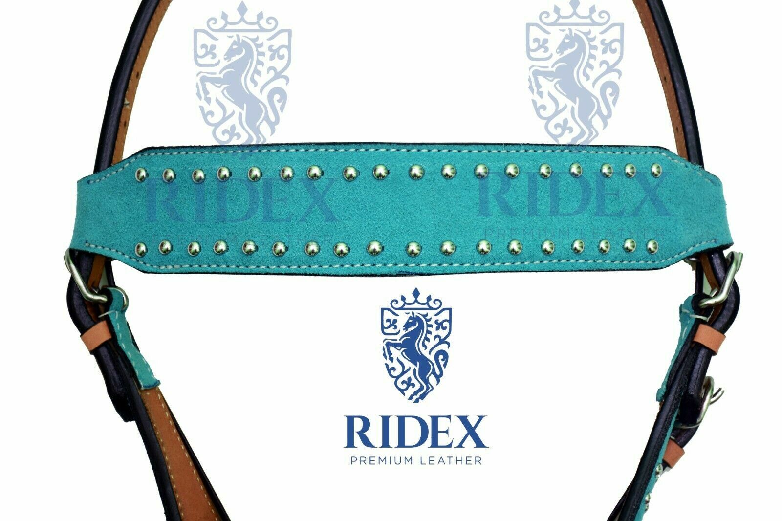 Premium Leather Headstall & Breast Plate Collar Set All Size Free Shipping.