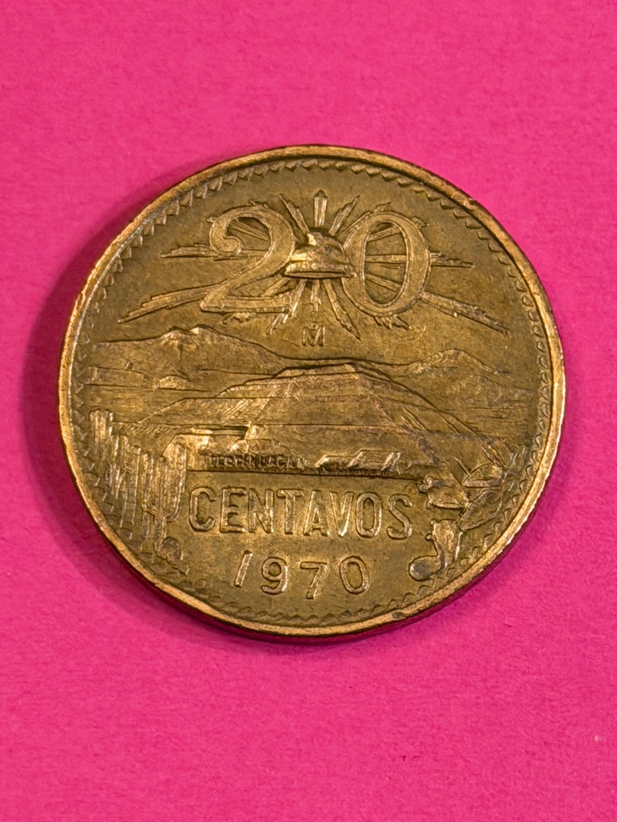 COIN MEXICO 1970 20 CENTAVOS FREE SHIPPING