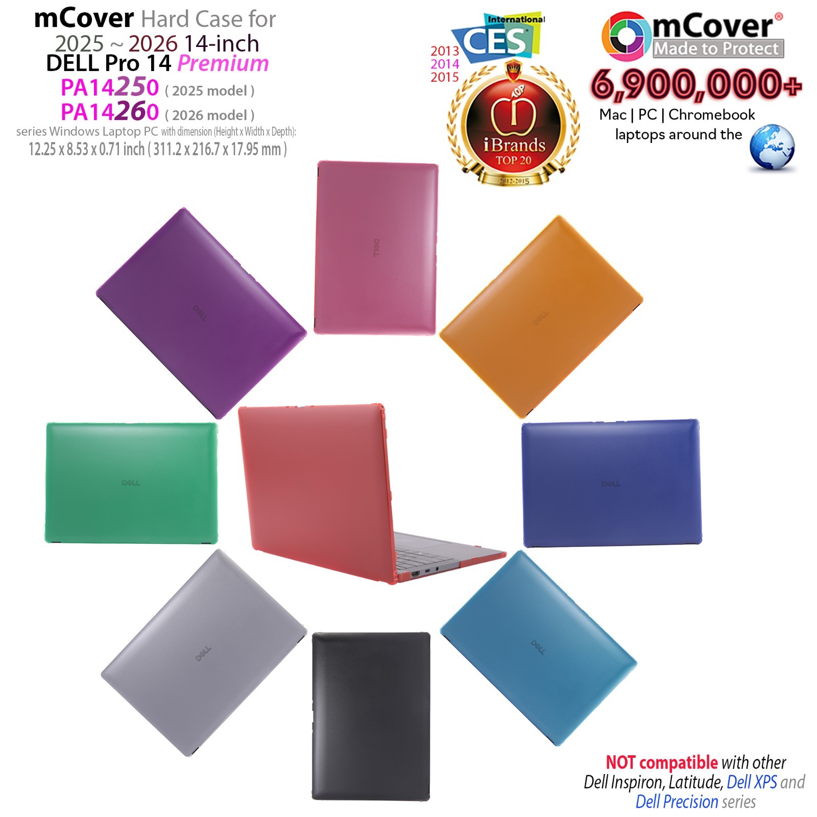 NEW mCover Case for 2025+ 14" Dell Pro 14 Premium PA14250 PA14260 Windows PC