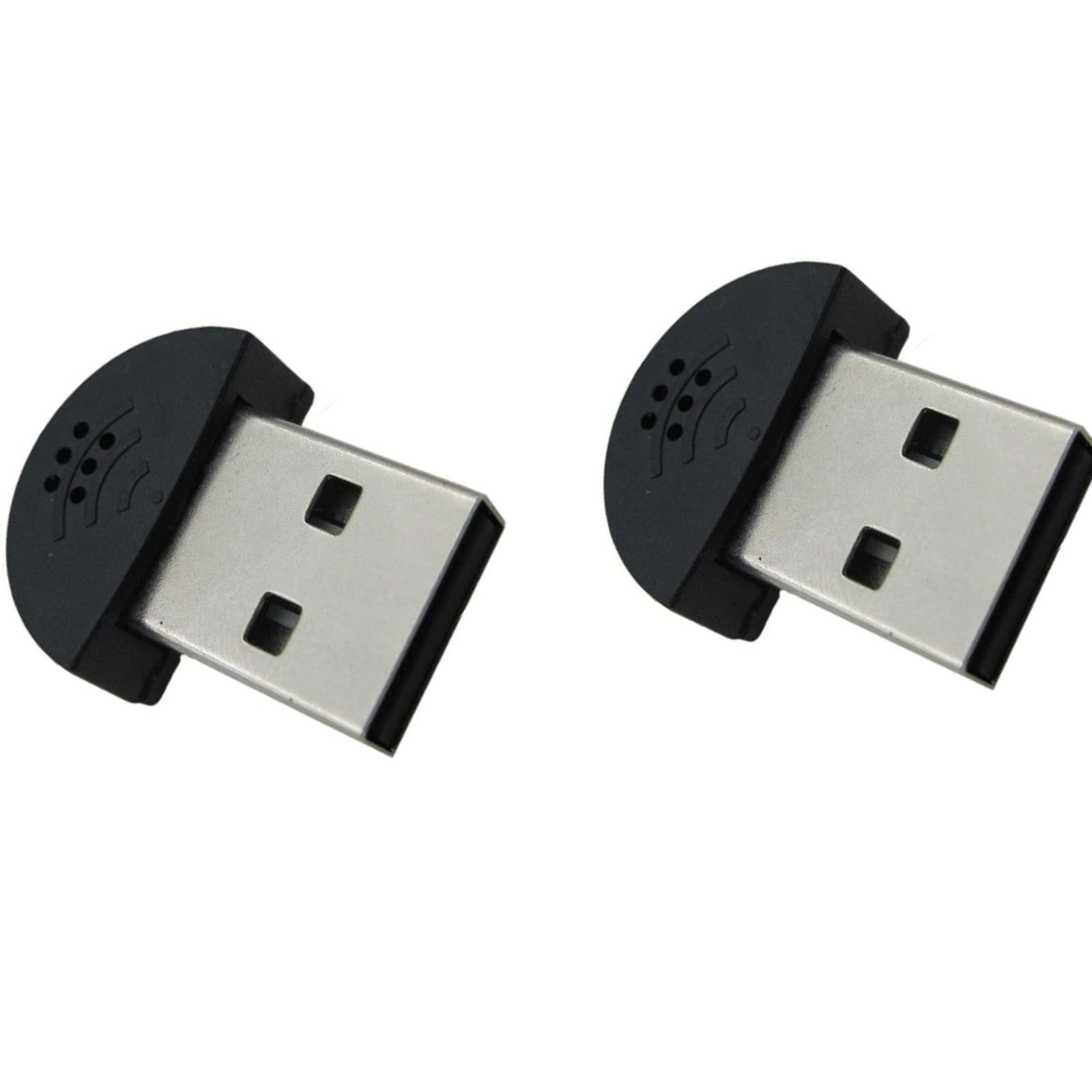 SuziePi 2 Pcs USB 2.0 Mini Microphone for Raspberry Pi 5 4 Model Small, Black