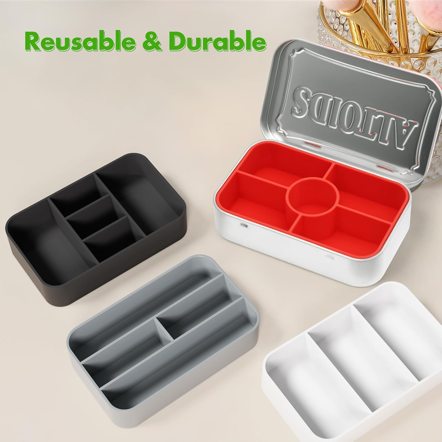 Organizer Inserts Compatible with Altoids 1.76Oz Mint Tins for Personal Storage