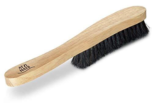 Hat Brush Lint Remover Fedora Duster Brushes for Felt Hats 100% Horse Hair Wood