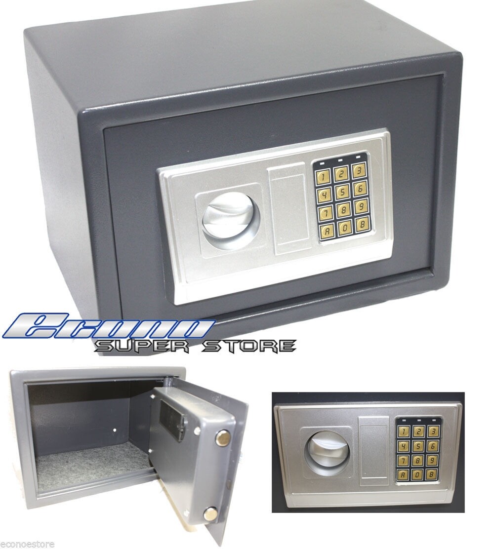 Digital Electronic Safe Lockbox Gun Jewelry Lock Box Key or KeyLess 12" x 8" x 8