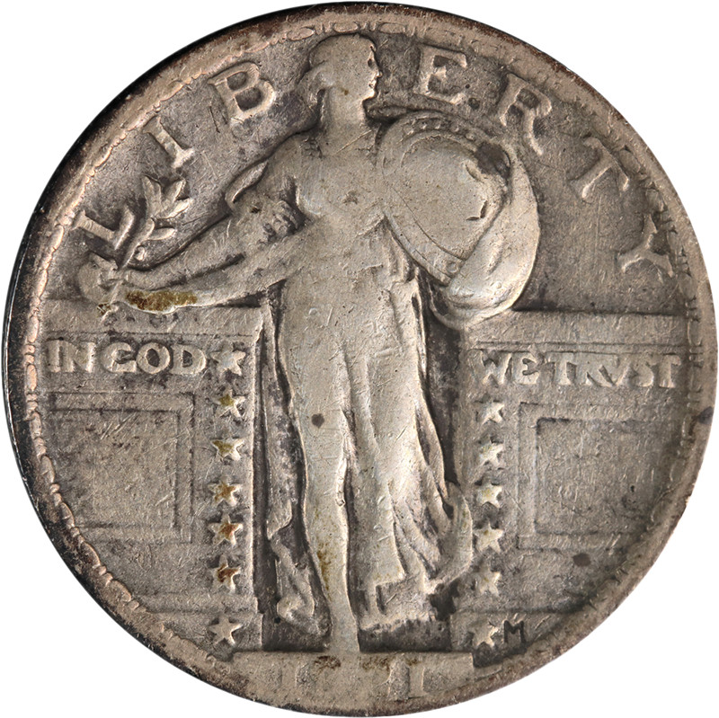 1921 Standing Liberty Quarter Nice F Key Date Nice Eye Appeal Nice Strike