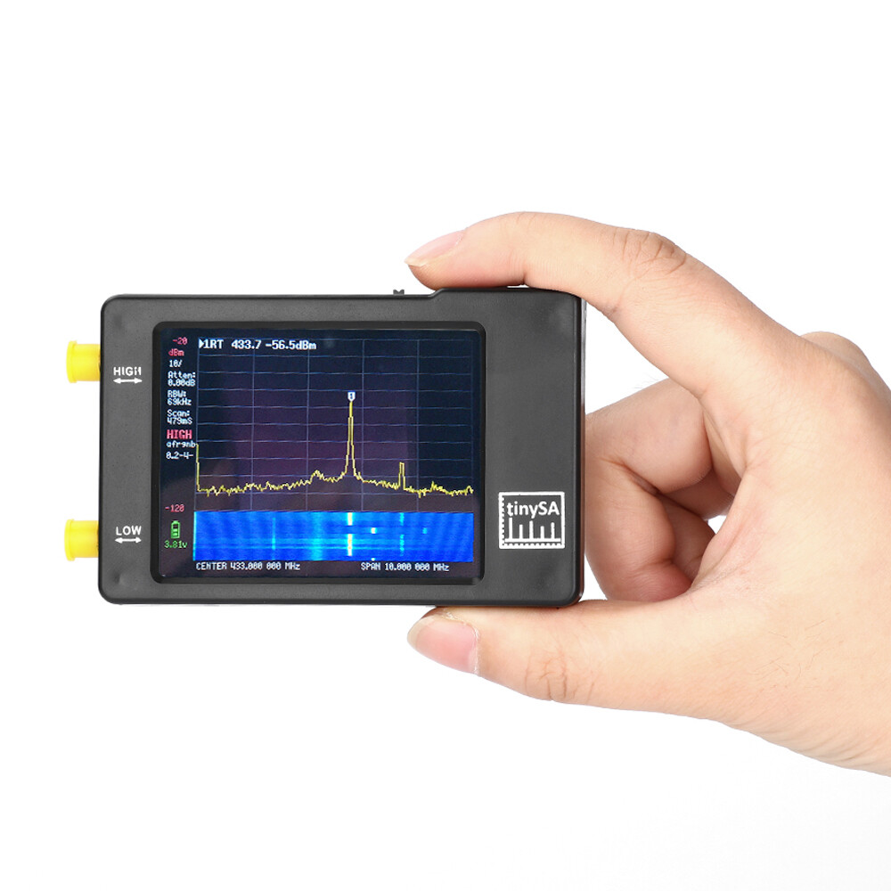 TinySA Handheld Tiny Spectrum Analyzer 2.8 Inch Touch Screen 100KHz to 960MHz