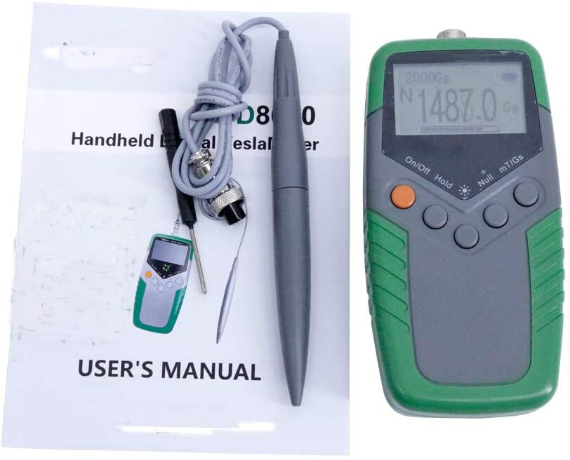 Digital Gaussmeter Tesla Meter Tester with Accuracy 1 Percent Max Range 2000mT