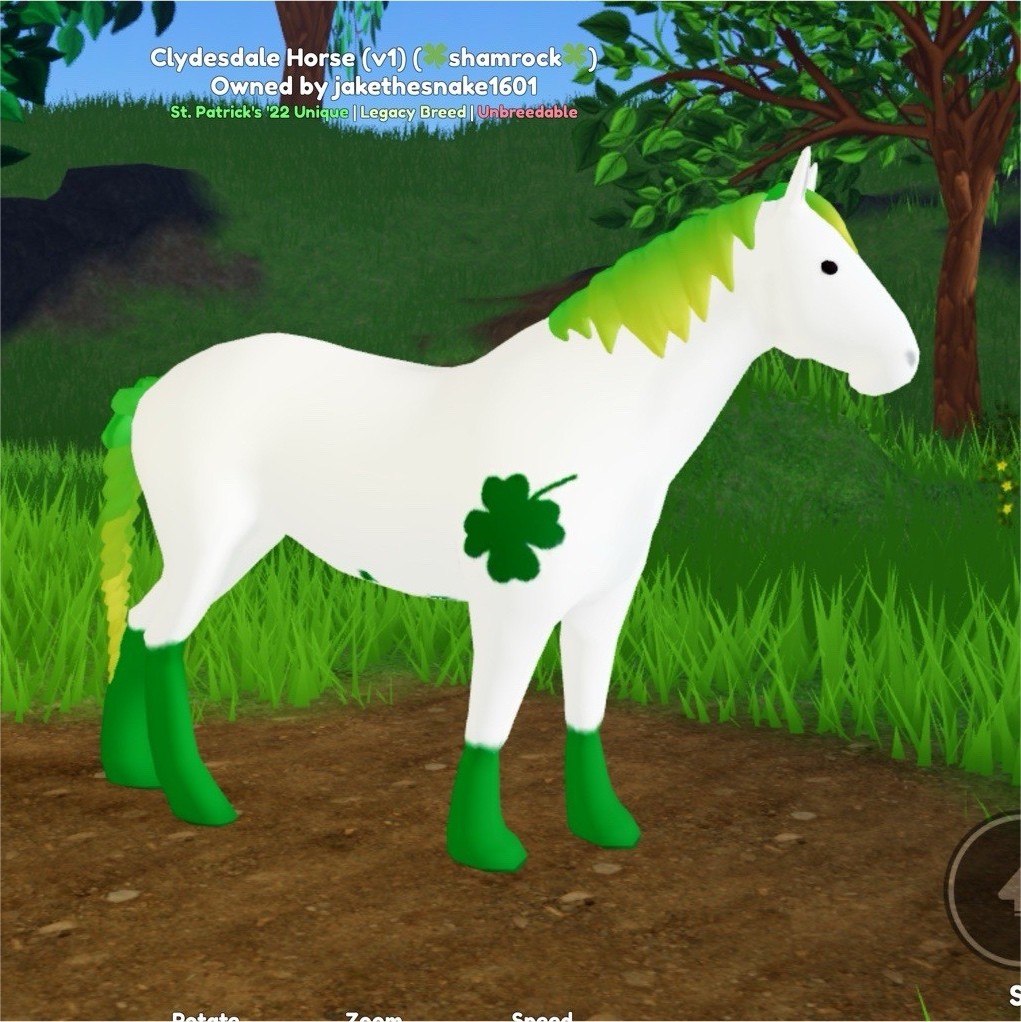 Clydesdale Horse Shamrock St. Patrick's '22 Unique v1 Legacy Unbreedable