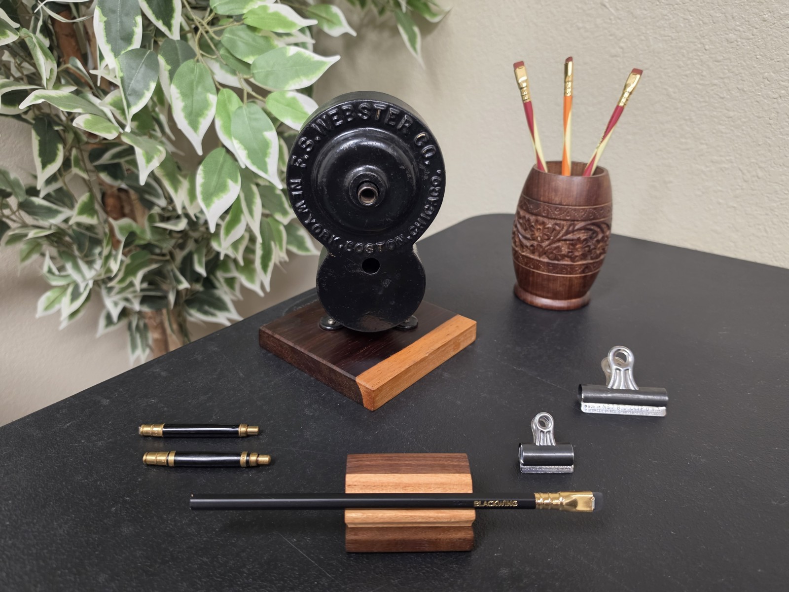 F.S. Webster Pencil Sharpener Antique Vintage Patent 1892